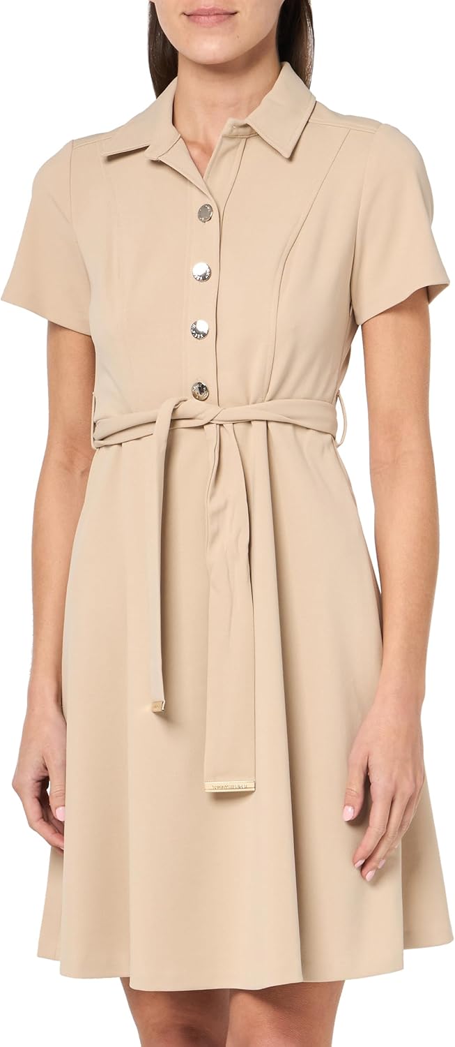 

Женское платье-миди Tommy Hilfiger Scuba с завязкой на талии, Khaki