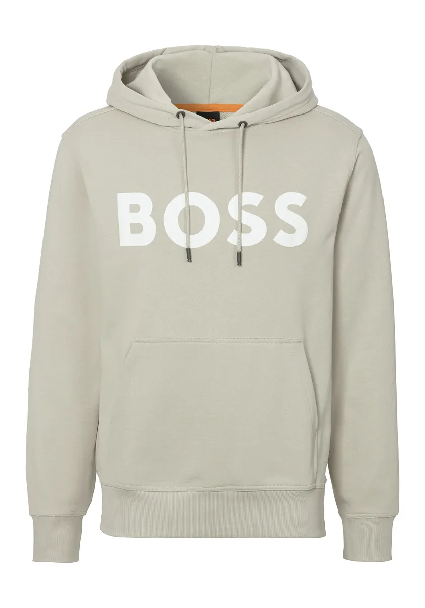 

Толстовка BOSS ORANGE с капюшоном "Webasic_hood", с карманом-кенгуру, бежевый