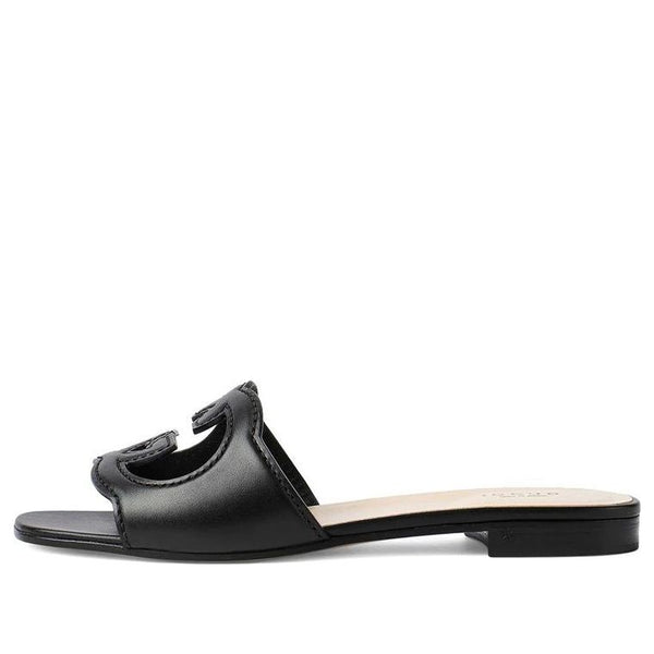 Сандалии interlocking g shearling sandals 'black' Gucci, черный
