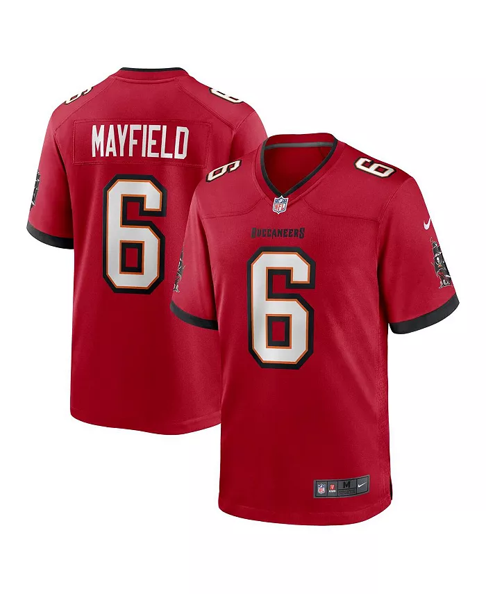 

Мужская игровая футболка Baker Mayfield команды Tampa Bay Buccaneers (красная) Nike