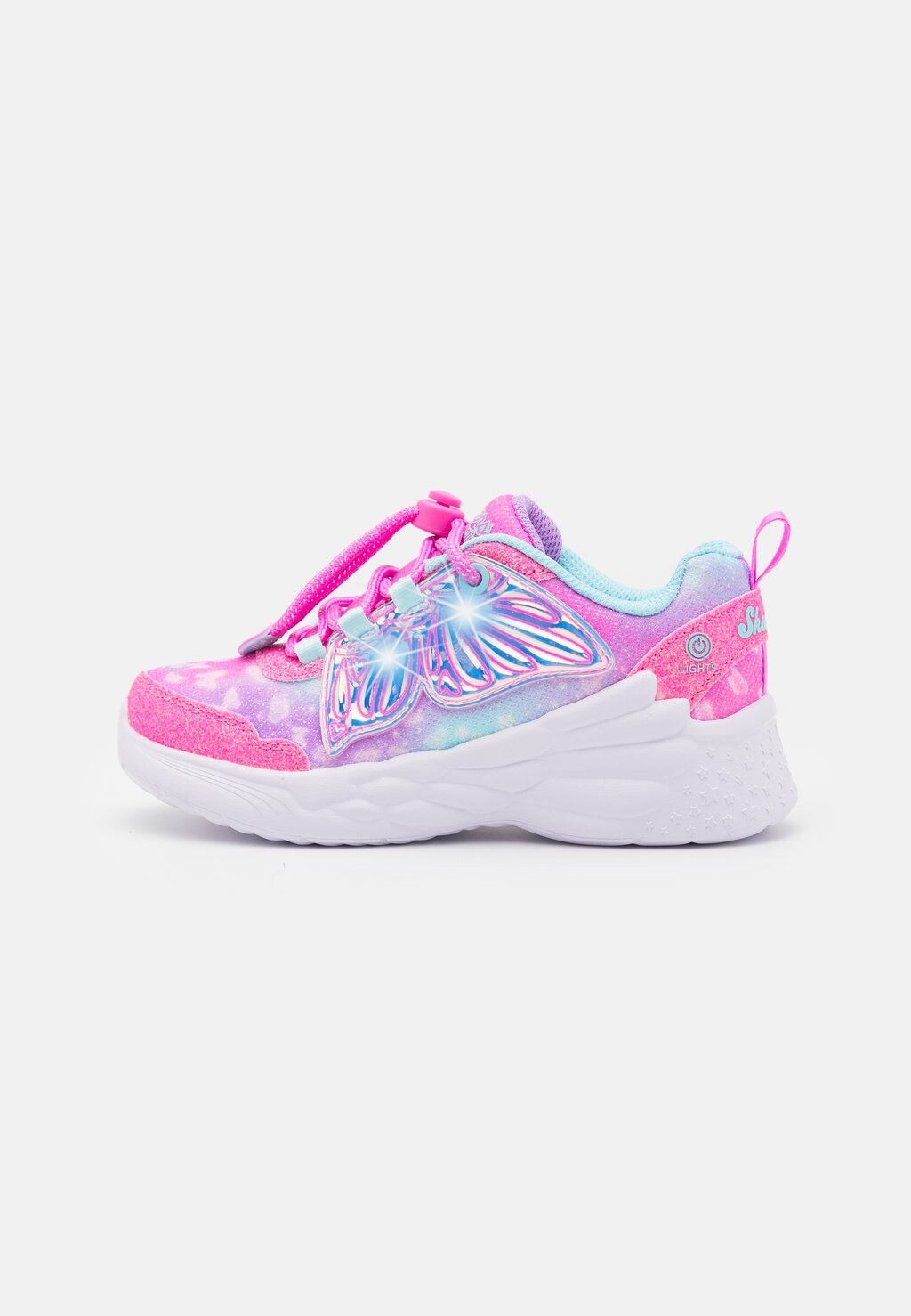 

Кроссовки на шнуровке LIGHT UP DREAM RACER Skechers, розовый