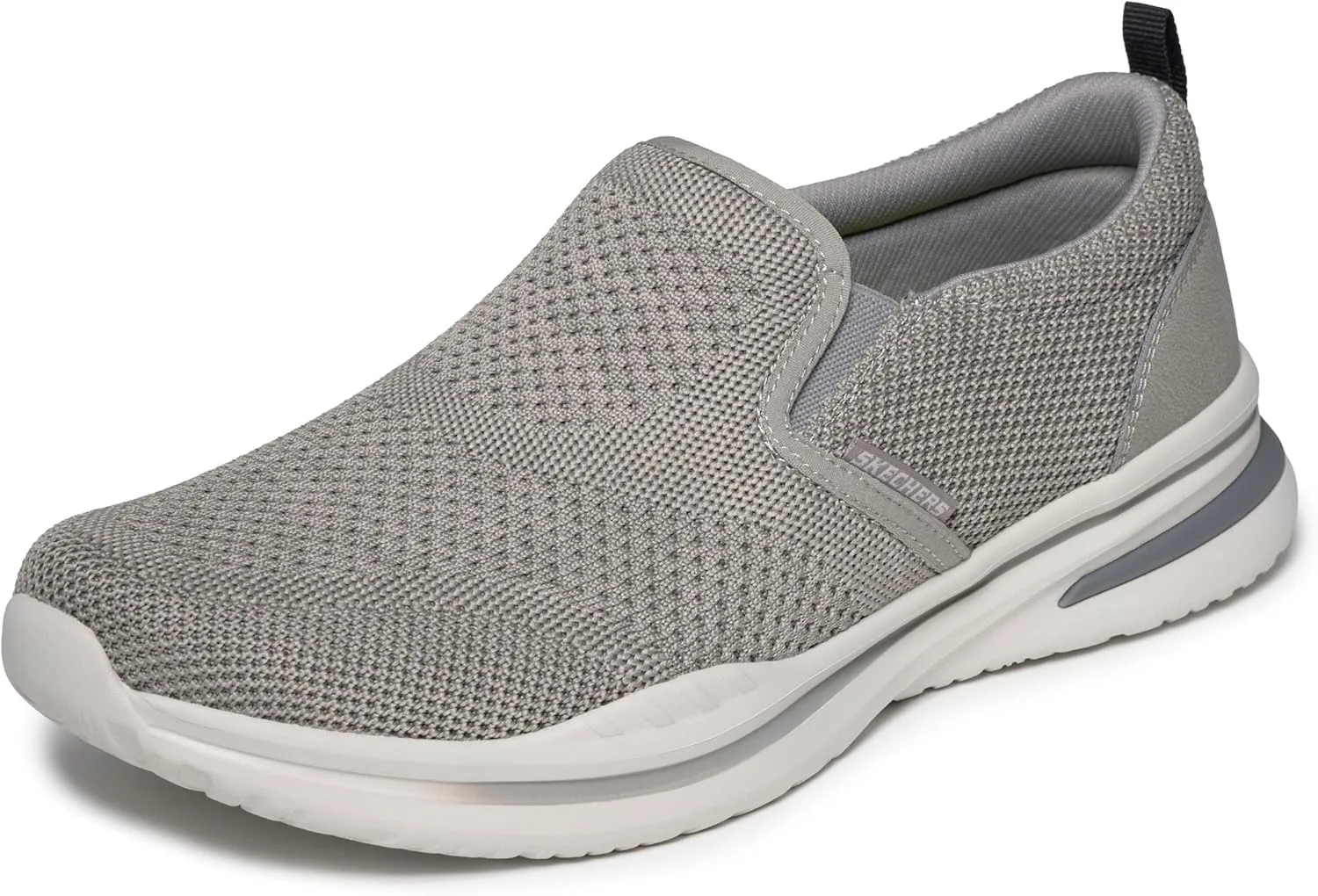 Мужская спортивная одежда Skechers Norlan - Philip, лоферы вязаные на двух резинках в поставке петлей на пятке, серый