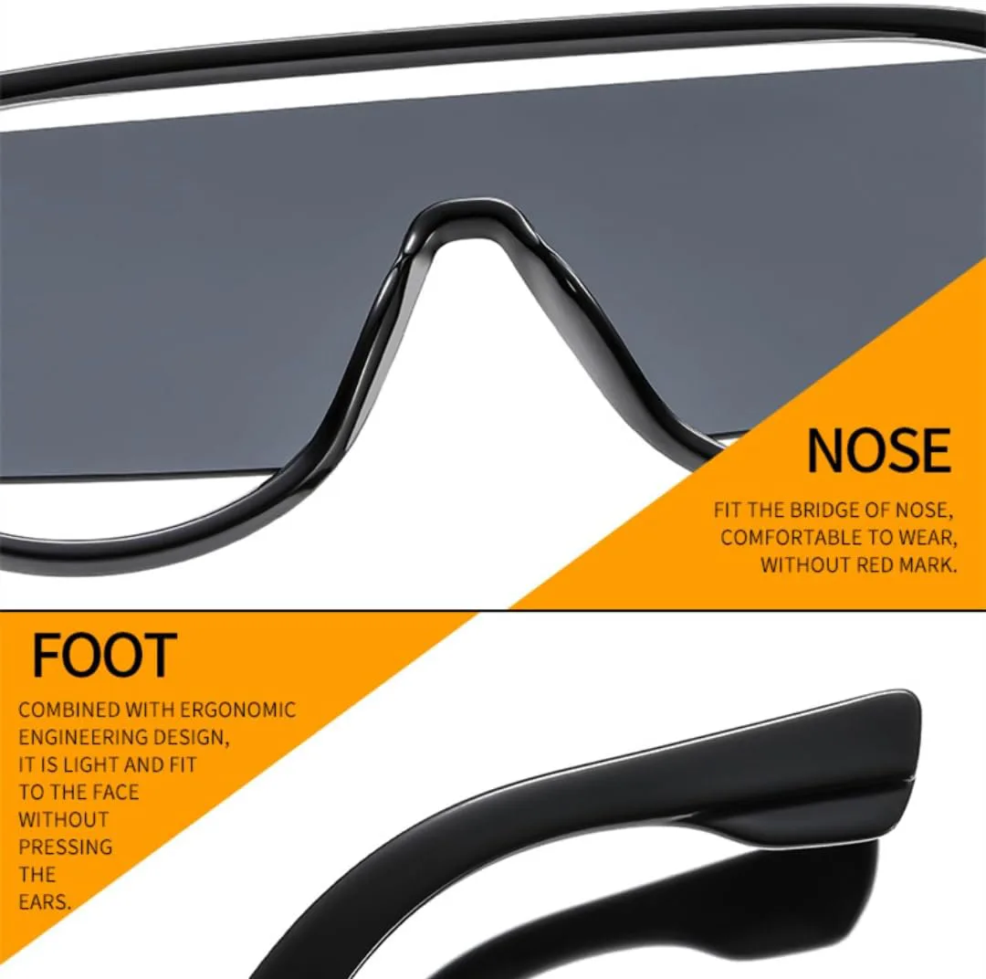 

Модные большие мужские уникальные полые солнцезащитные очки женские ретро цельные градиентные зеркальные очки с защитой от УФ-излучения без оправы VVTWSSW, White