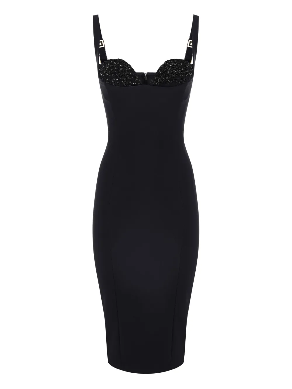 

Декорированное платье миди Elisabetta Franchi, черный