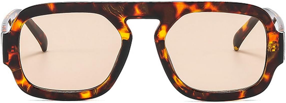 

Солнцезащитные очки Laureles Retro Square для женщин, градиентный леопардовый коричневый принт, солнцезащитные очки для мужчин в стиле панк, для активного отдыха и путешествий, L17, C5