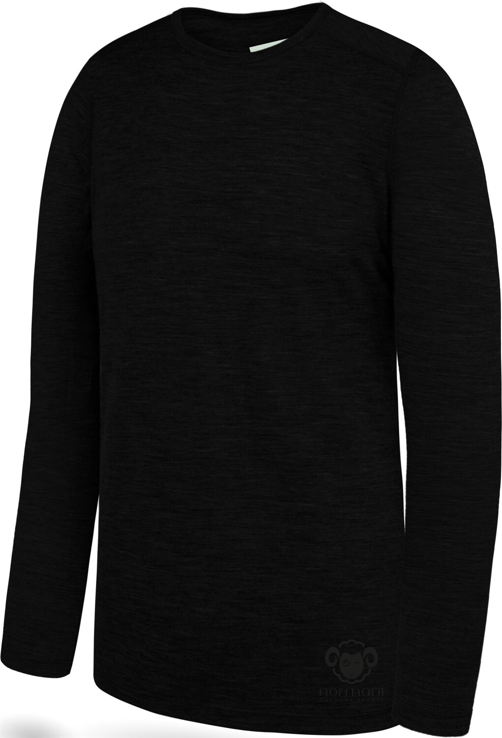 Спортивная футболка Normani Outdoor Sports Kinder Merino Langarm Broome, черный — фото 2