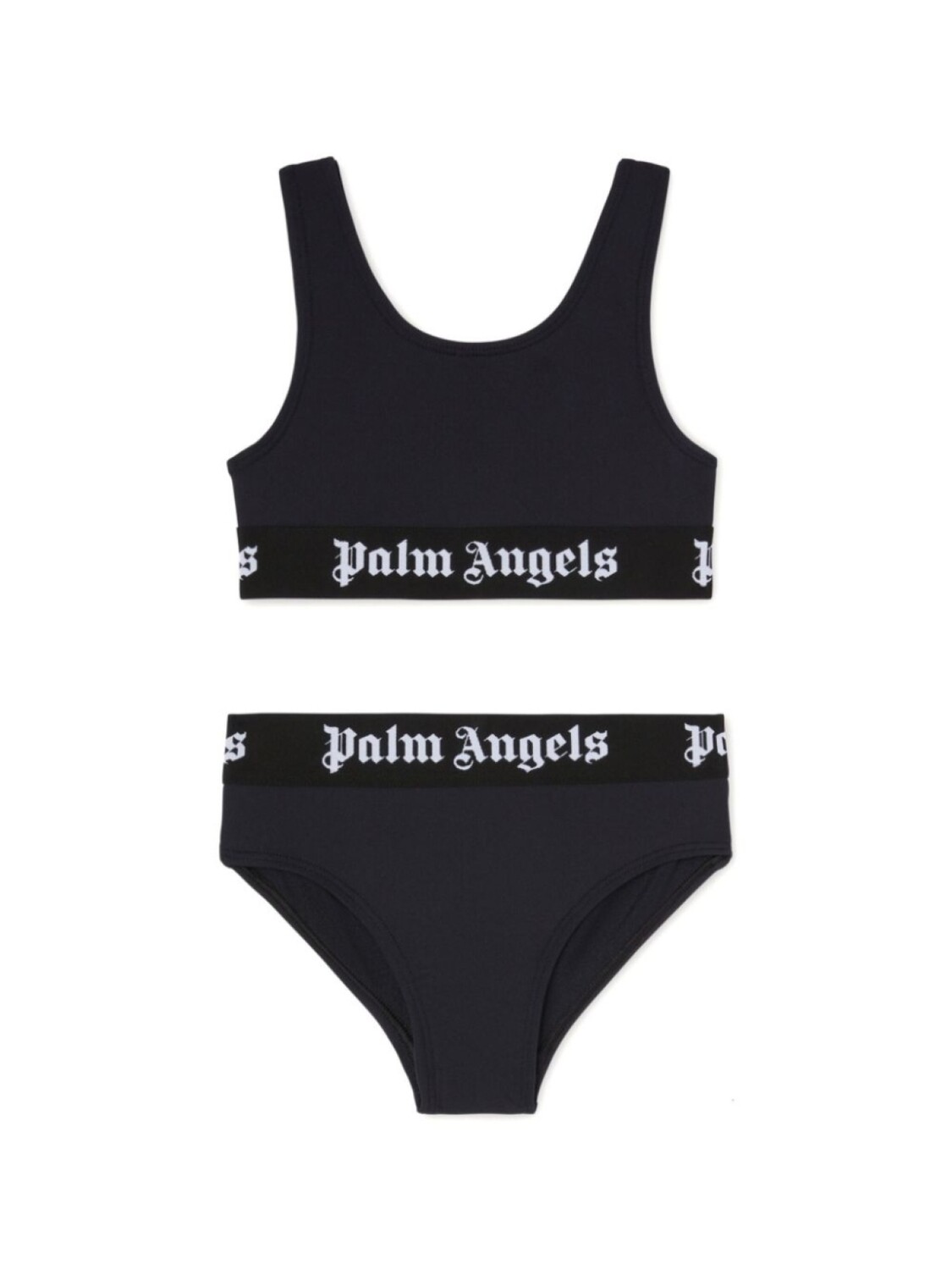 

Бикини с логотипом на ленте Palm Angels Kids, черный