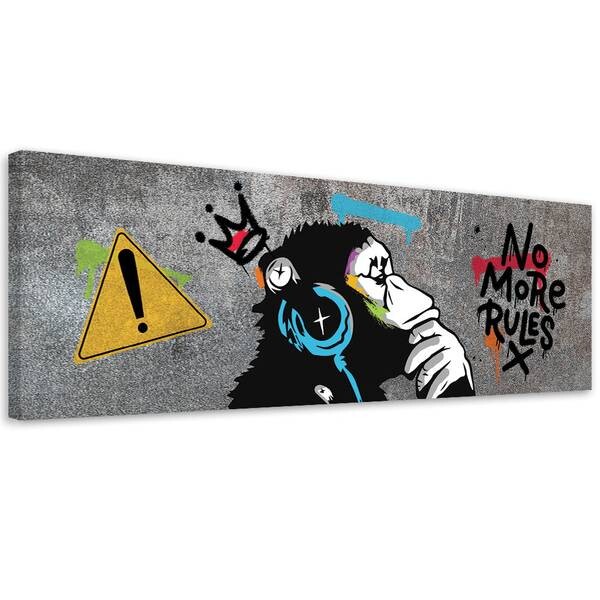 

Картина арт-принт KUNSTLOFT Chimp No More Rules, серый