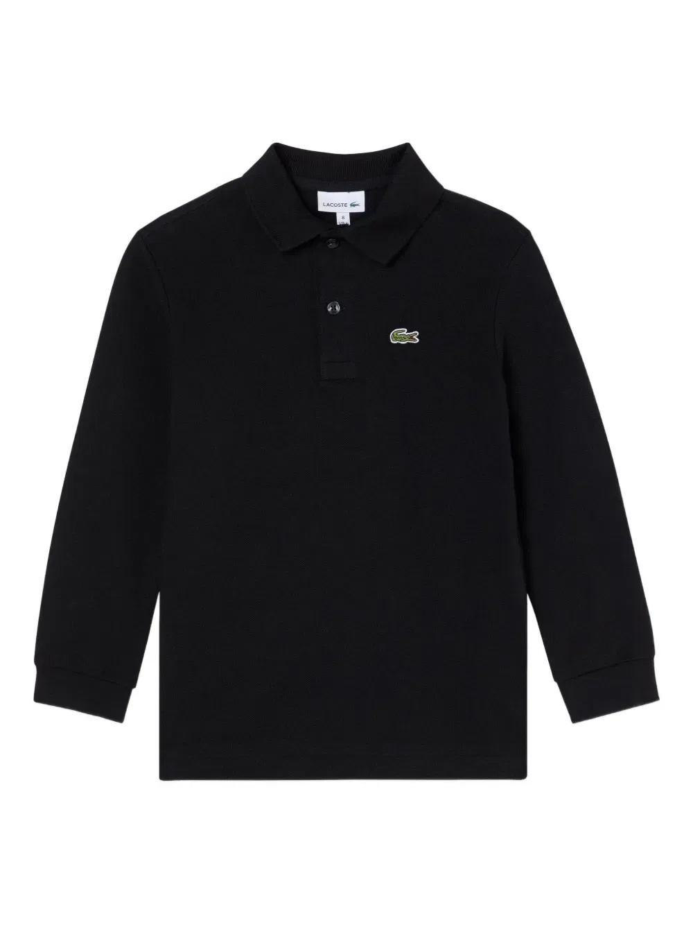 Рубашка-поло с длинными рукавами Lacoste Kids, черный