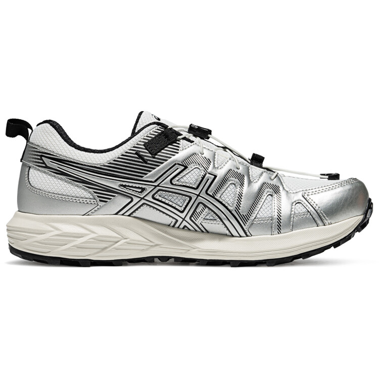 Кроссовки мужские низкие серебристо-белые Asics — фото 2