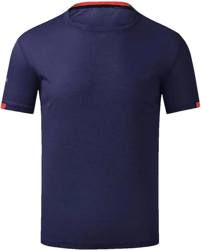 Футболка с коротким рукавом, дышащая, Generic, Navy Blue