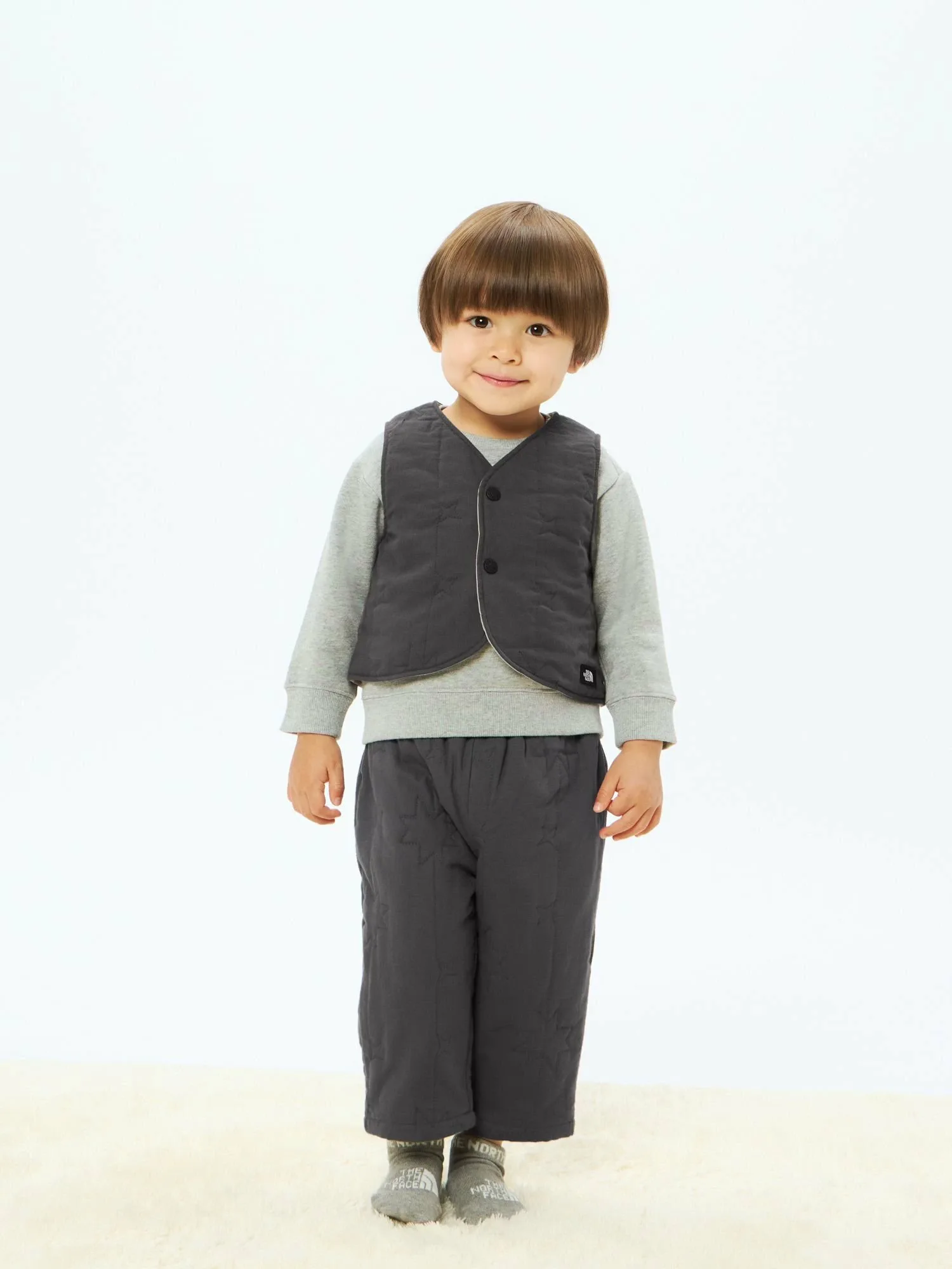 Стеганый жилет Детский The North Face, Graphite Gray — фото 3
