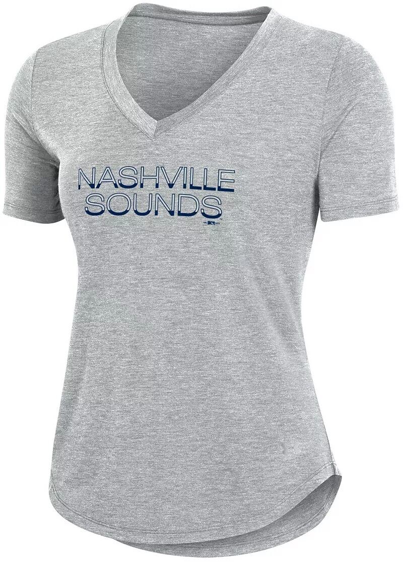 

Женская серая футболка с v-образным вырезом Under Armour Nashville Sounds
