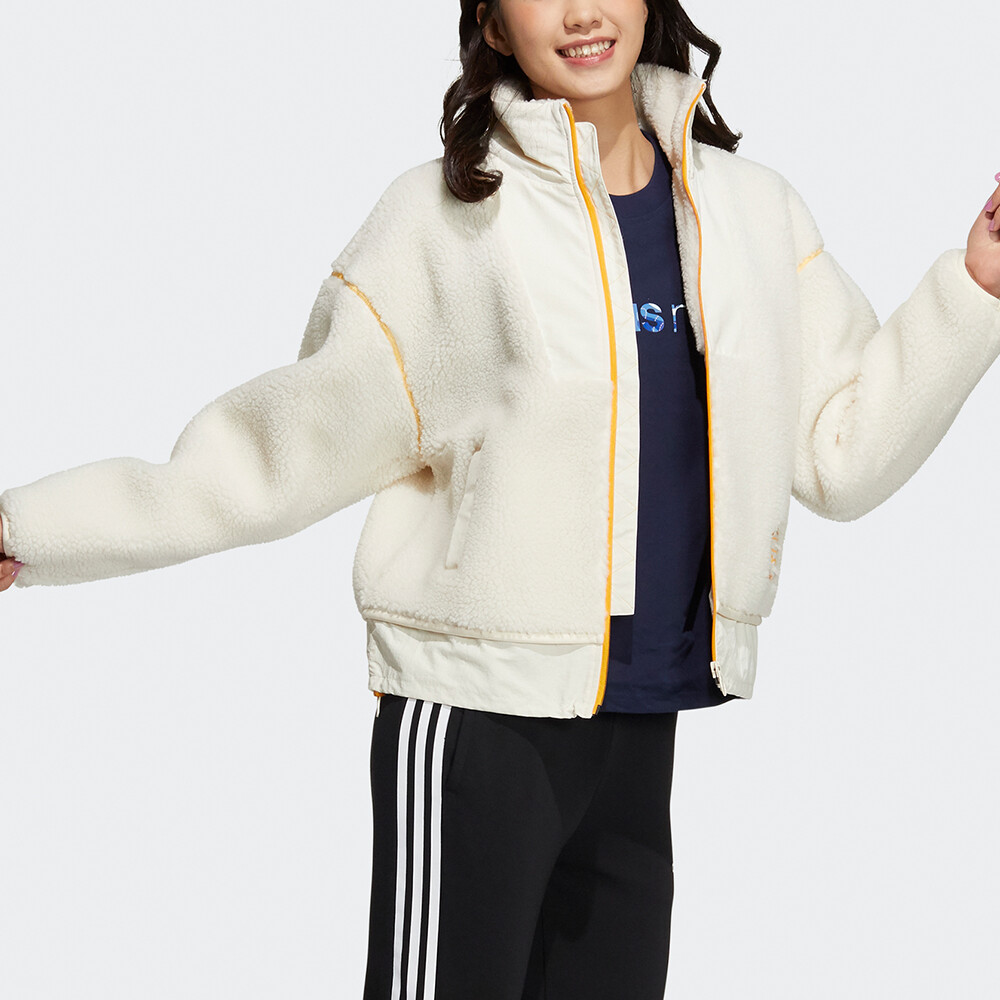 Бархатная куртка женская Off White Adidas Neo — фото 4