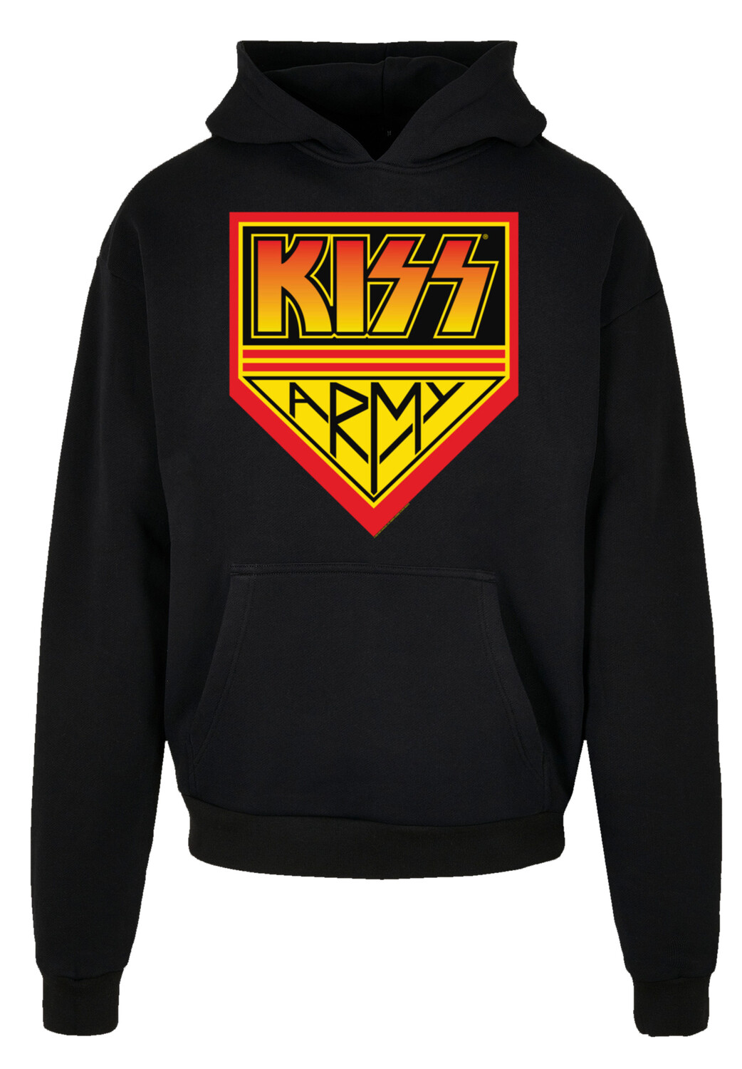 

Пуловер F4NT4STIC Ultra Heavy Hoodie Kiss Rock Band Army Logo, черный