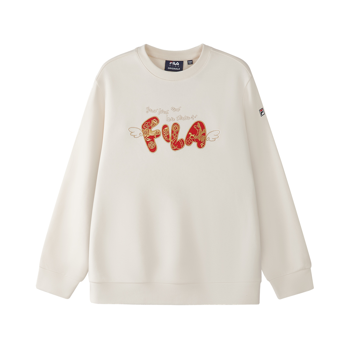 Свитшот Dopamine Dressing свободного кроя с элементом Koi Fish, Natural Skin Friendly детский FILA KIDS, красный — фото 3