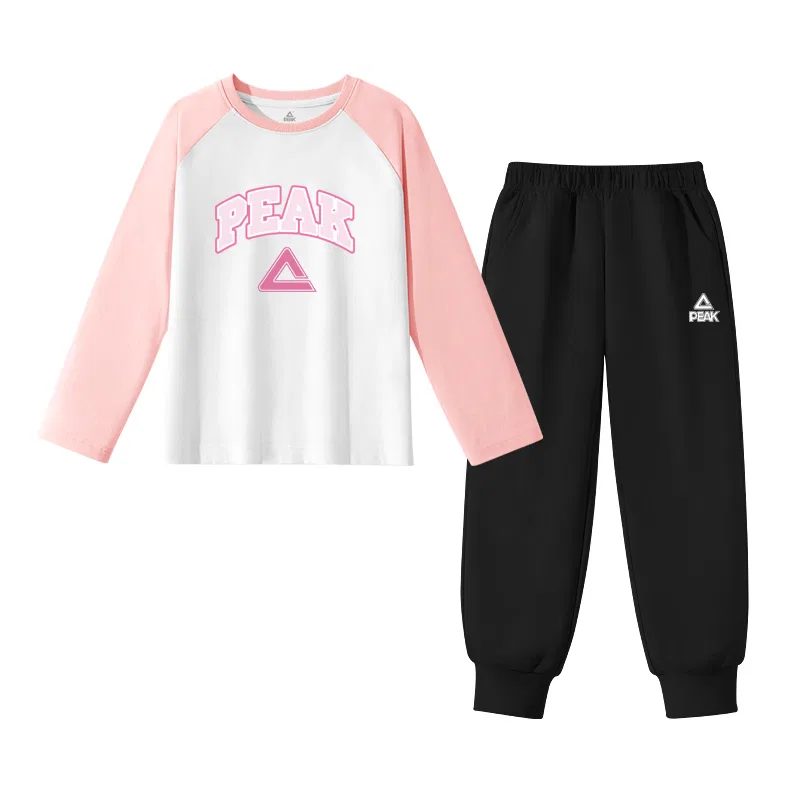 Спортивный костюм для детей PEAK Ice Pink/PK Fuchsia Label-Black/PK Label White Silicone K