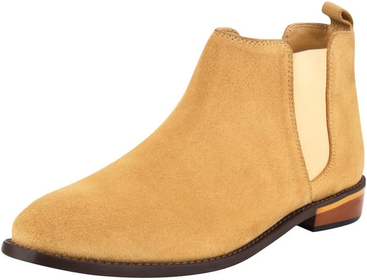 

Мужские замшевые кожаные ботинки LIBERTYZENO для взрослых, высокие сандалии Челси для повседневной носки, к Рождеству, Tan