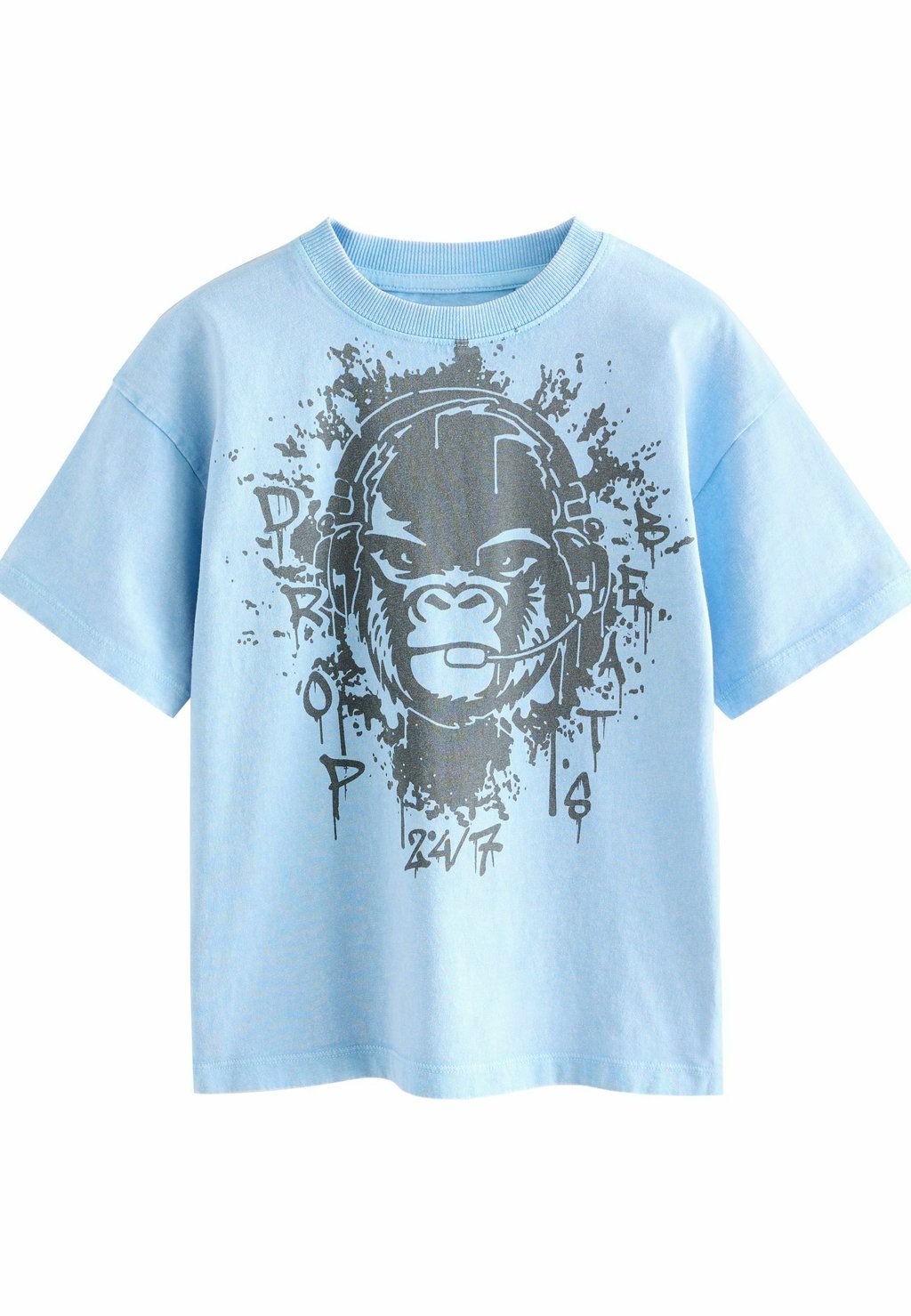 

Футболка с принтом RELAXED FIT WASHED SHORT SLEEVE GRAPHIC Next, синий