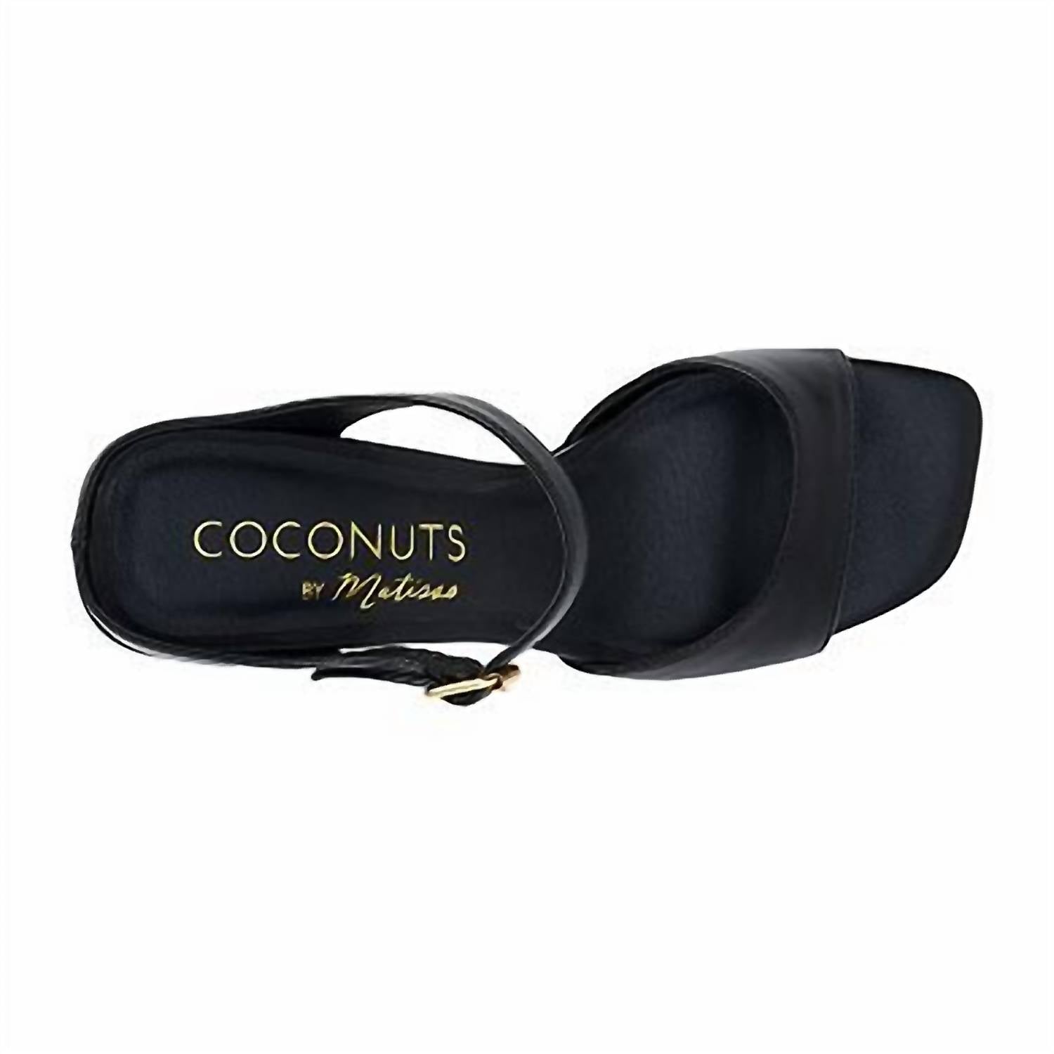 Женские босоножки Donnie на каблуке в черном цвете Coconuts by Matisse — фото 3
