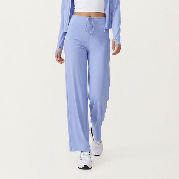 

Женские спортивные брюки с высокой талией и широкими штанинами на шнурке Anna-Kaci, Blue