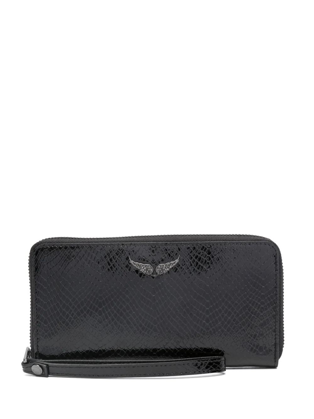 

Кошелек Compagnon с тиснением под кожу питона Zadig&Voltaire, черный
