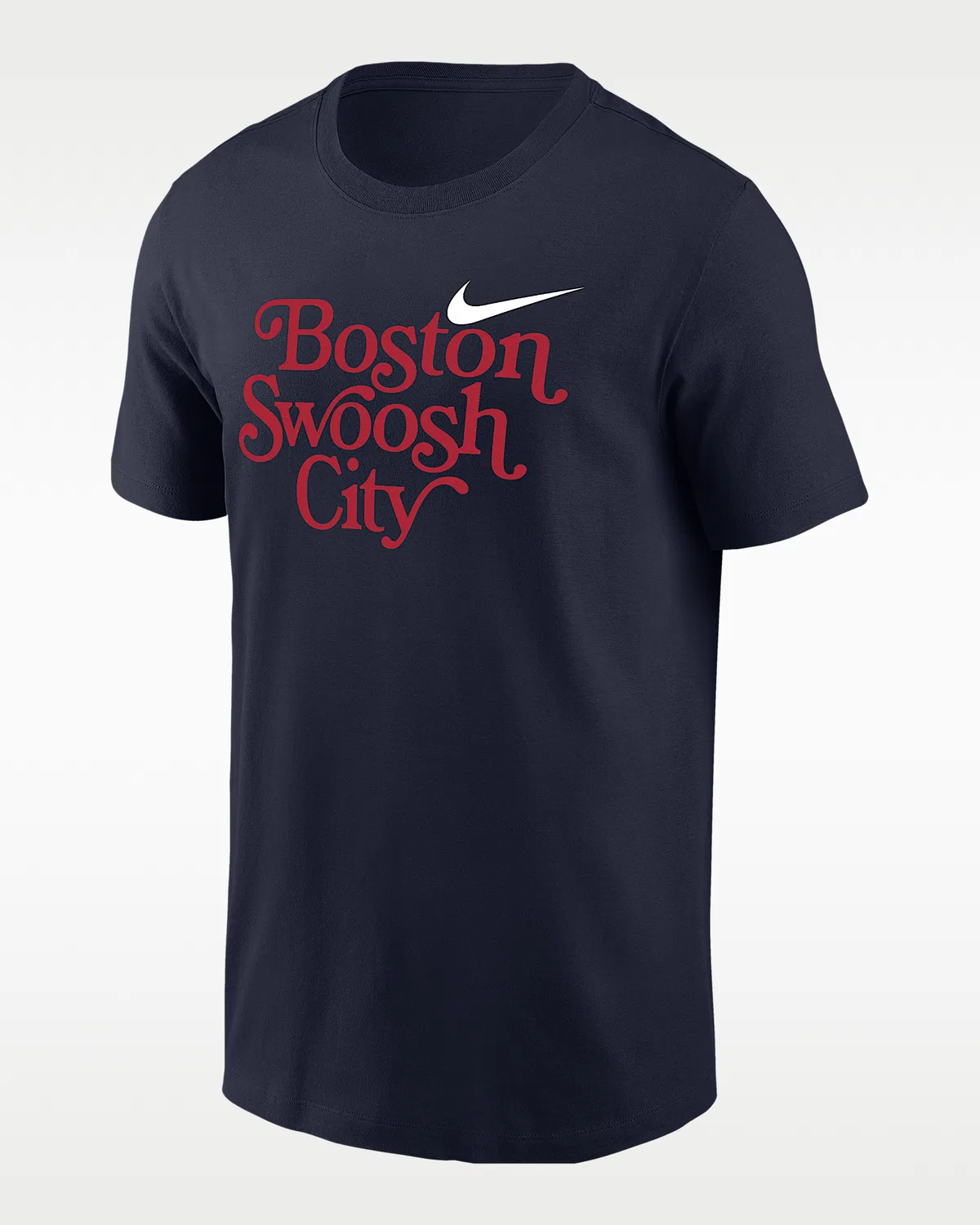 Мужская футболка Boston с коротким рукавом Nike Swoosh Cities, College Navy