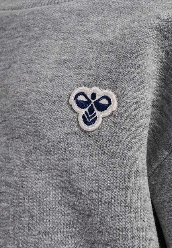 Толстовка Hummel Mini Loose Crewneck Bee, цвет серый меланж — фото 4