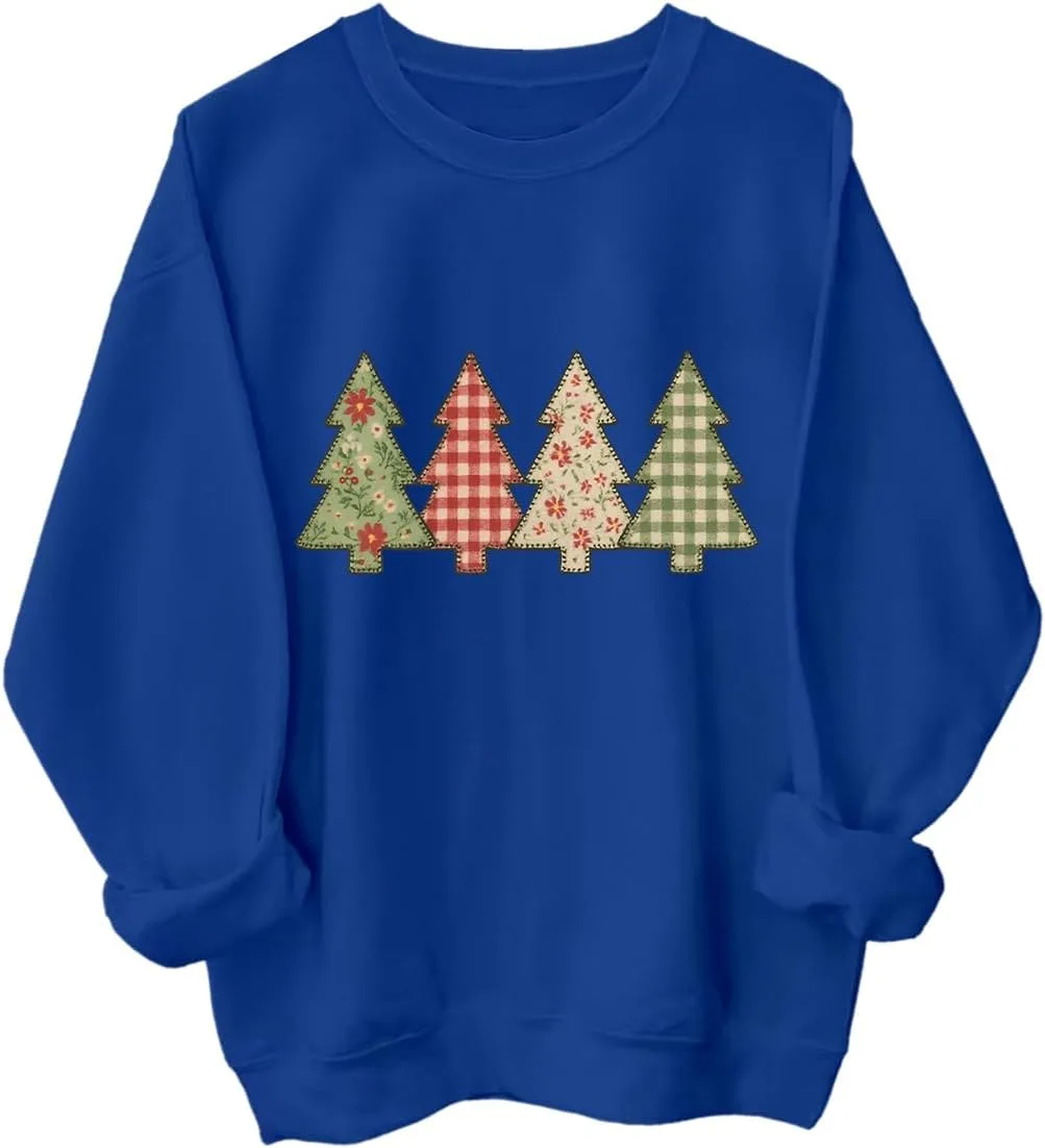 

Свитшот с рождественской елкой в стиле пэчворк