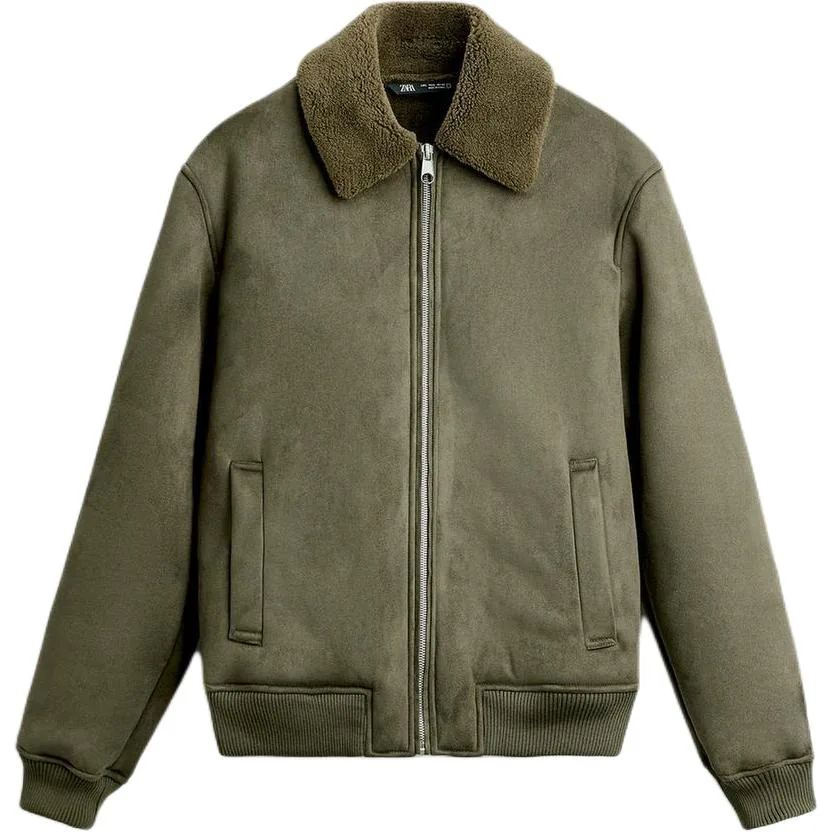 Куртка мужская с лацканом ZARA, хаки