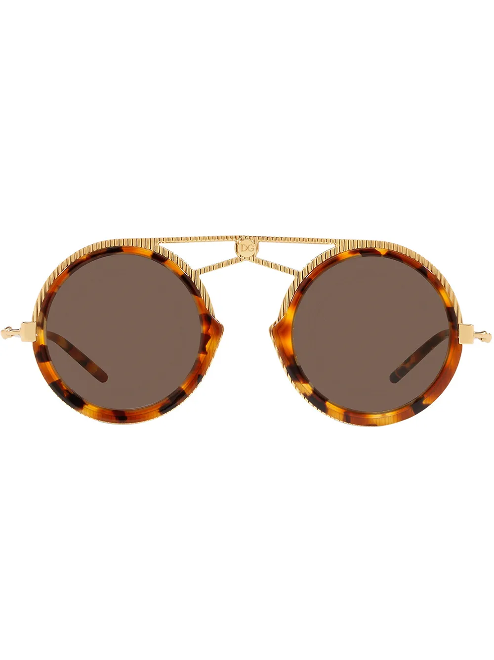 

Солнцезащитные очки-авиаторы черепаховой расцветки Dolce & Gabbana Eyewear, коричневый