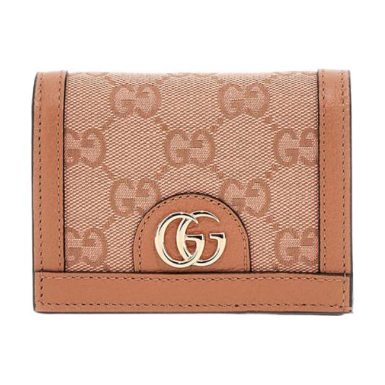 

GUCCI Кошелек Ophidia Canvas With Leather, кардхолдер женский розовый
