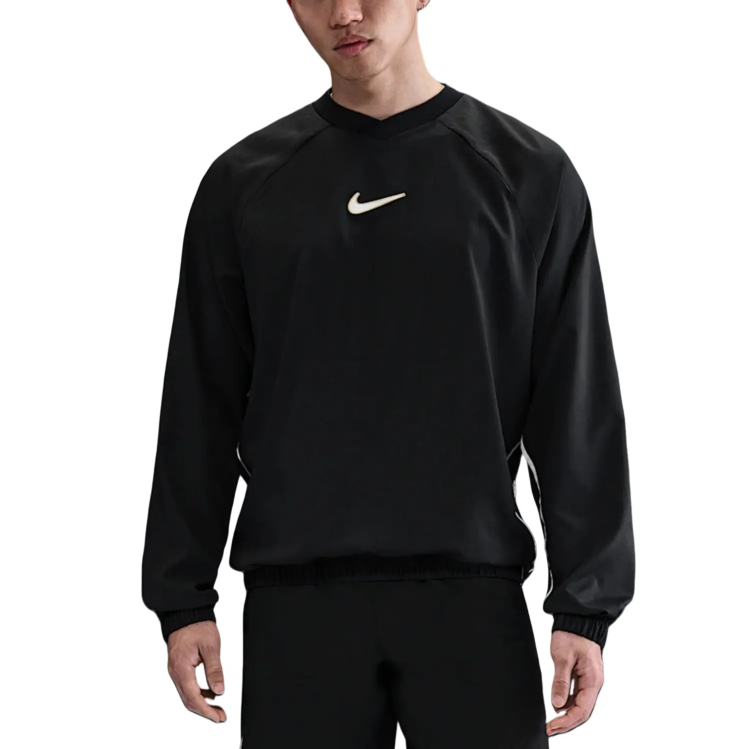 

Academy+ Men's Dri FIT Soccer Shell Top Nike, черный/светлая слоновая кость