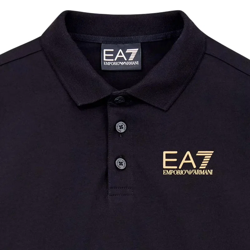 Поло EMPORIO ARMANI EA7 Regular Fit Kids' Черное — фото 3