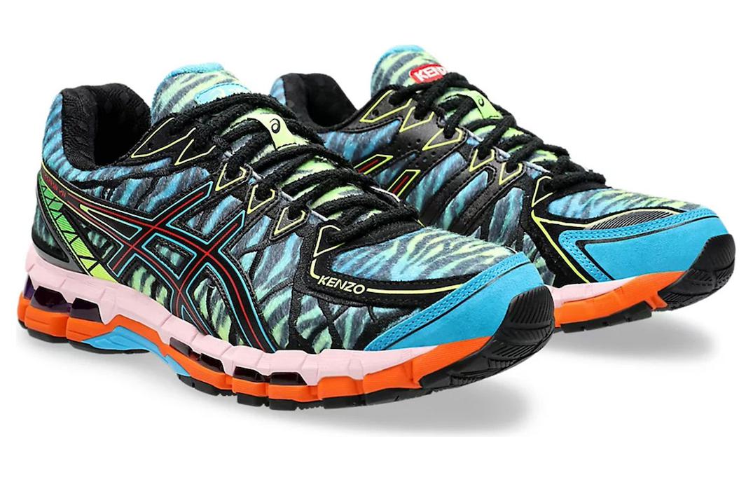 Gel Kayano 20 Kenzo Digital Aqua Asics, сине-красный — фото 2