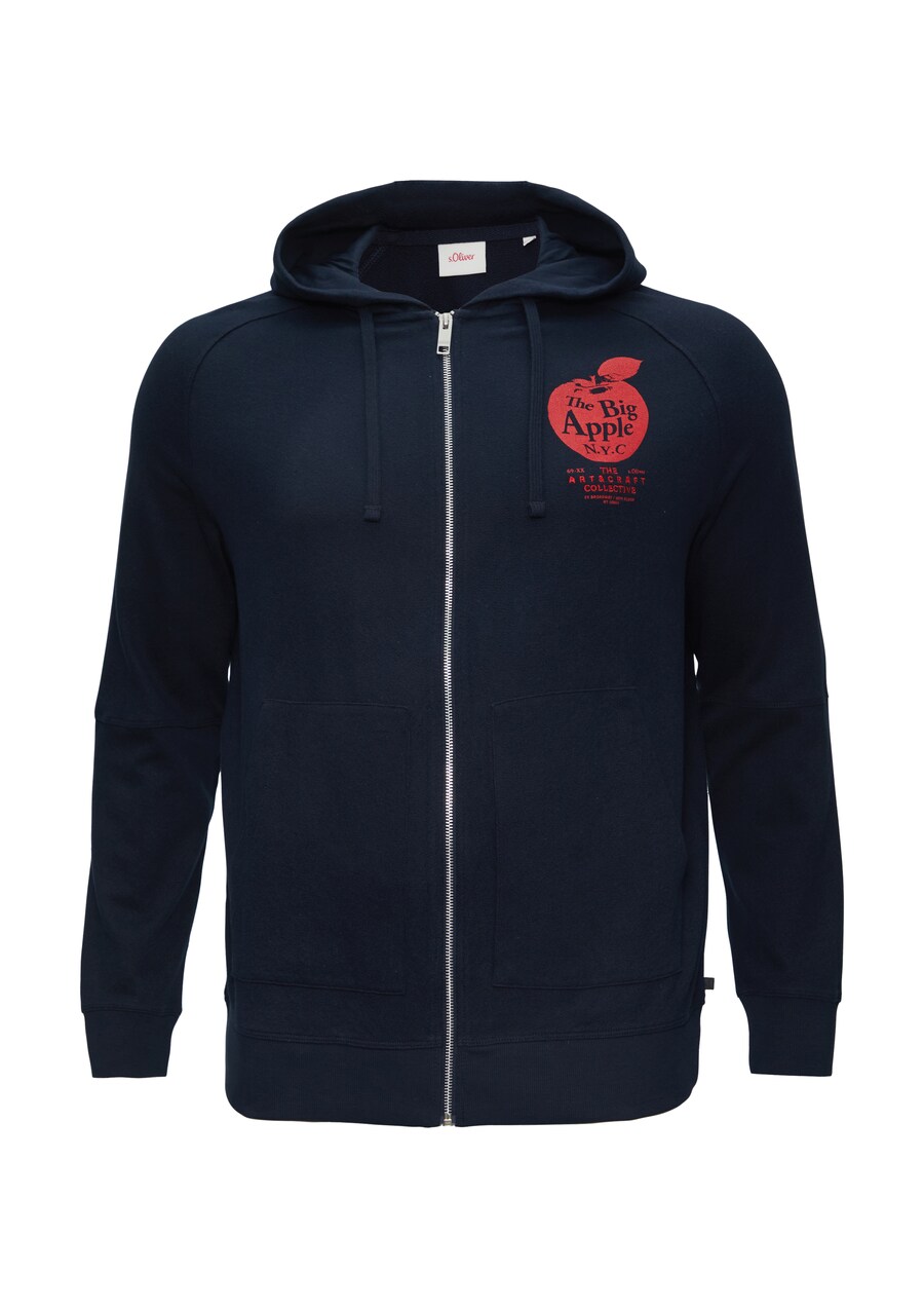 

Толстовка с капюшоном на молнии s.Oliver Red Label Big & Tall Zip-Up Hoodie, темно-синий