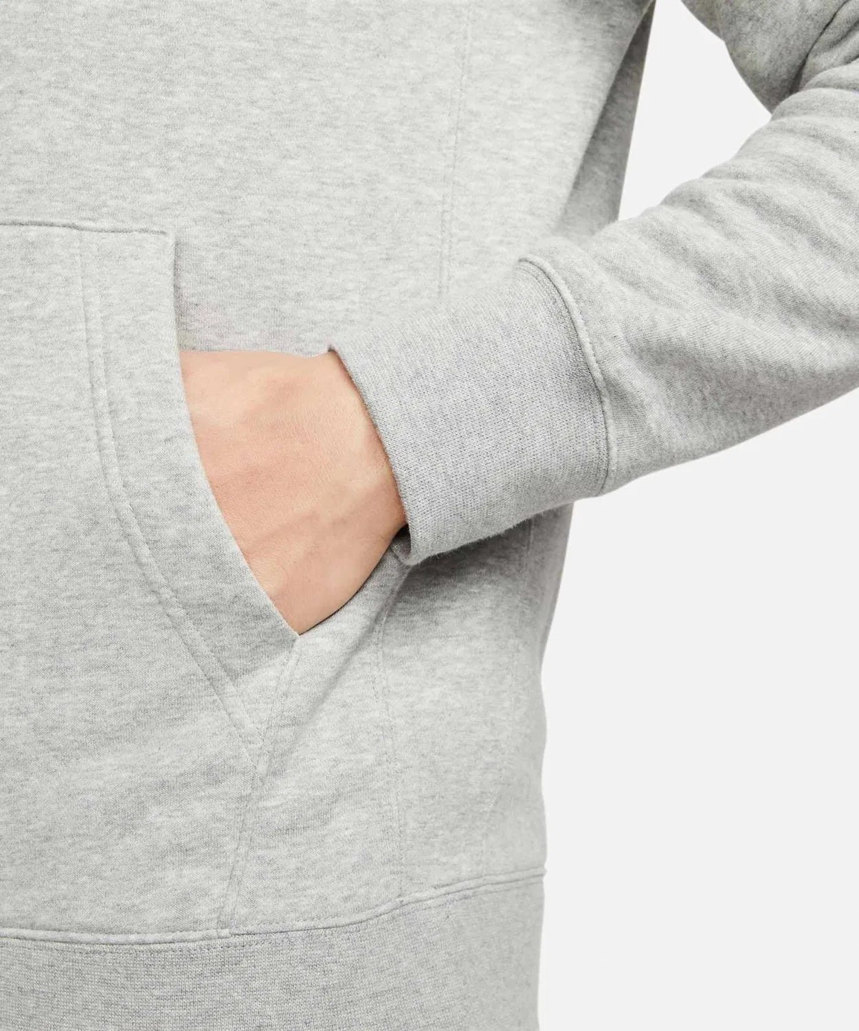 Толстовка Nike Sportswear Club Fleece Pullover Hoodie тёмно-серый — фото 4