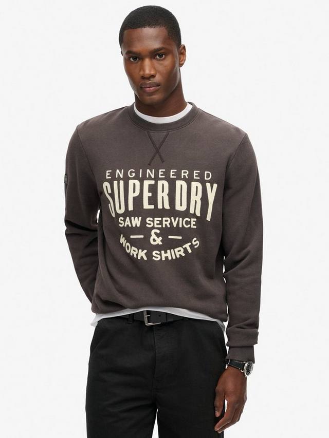 

Рабочий свитер с аппликацией Superdry, Carbon Black