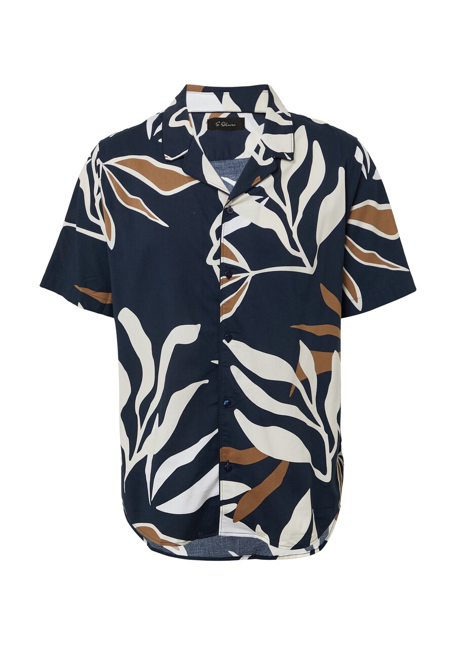 

Рубашка на пуговицах классического кроя s.Oliver BLACK LABEL, темно-синий