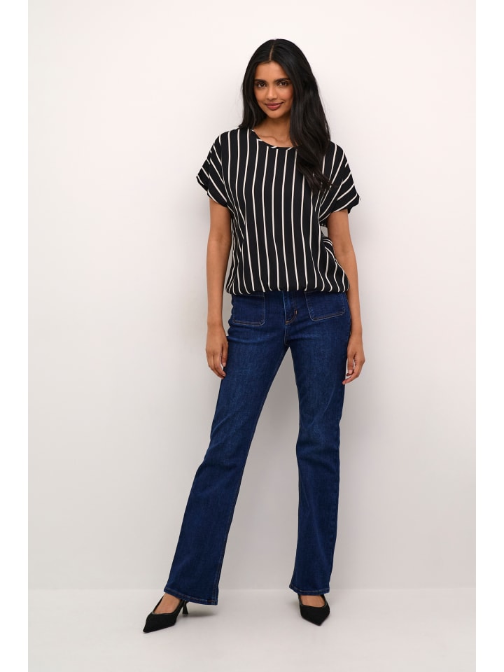 

Блузка Kaffe, цвет black/chalk stripe