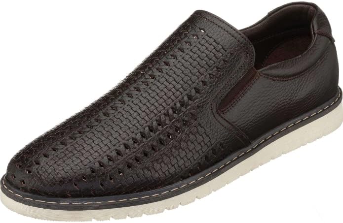 

Мужские коричневые большие туфли с ручной работой DALGALA из перфорированной кожи, летние дышащие повседневные лоферы, удобные слипоны