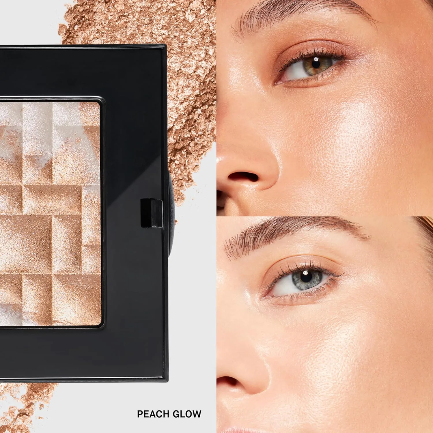 Пудра-хайлайтер Bobbi Brown | Хайлайтер с перламутровым эффектом для сияющих щек и глаз | Гибрид геля и пудры, 0,28 унции, 03 Peach Glow (A swirl of pearlescent white and pale peach) — фото 2