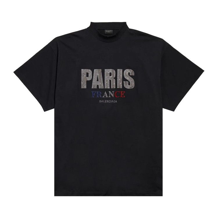 

Футболка Balenciaga Paris Strass T-Shirt, Black