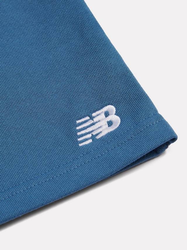 Детские шорты French Terry с маленьким логотипом New Balance, Shoreline Blue — фото 3