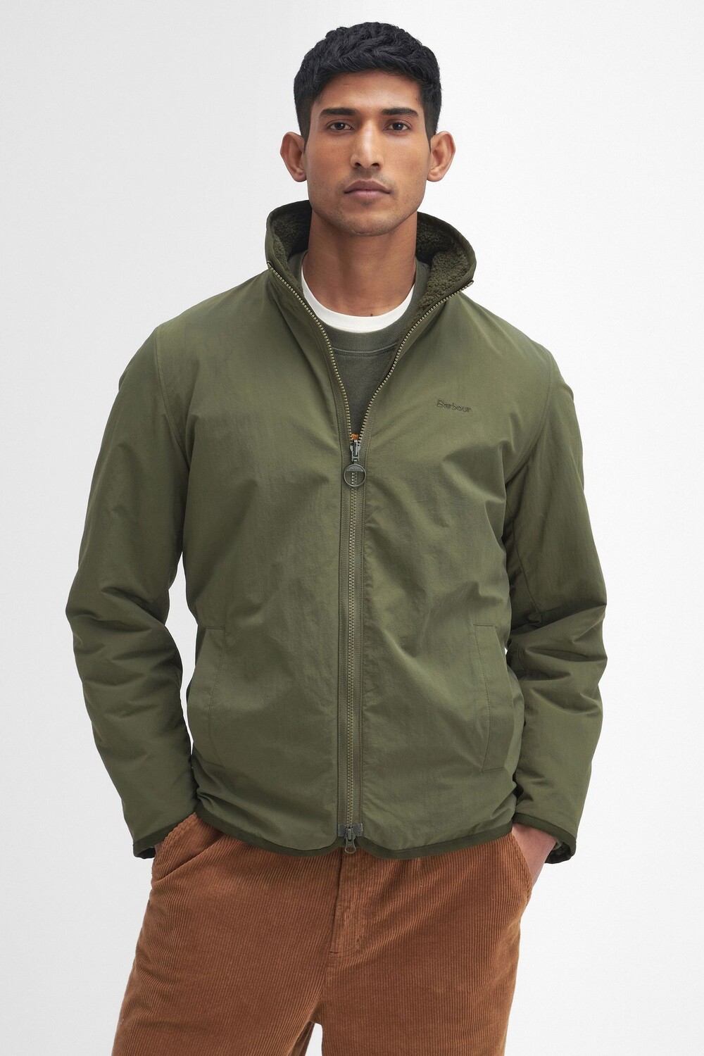 

Двусторонняя флисовая куртка Barbour, зеленый