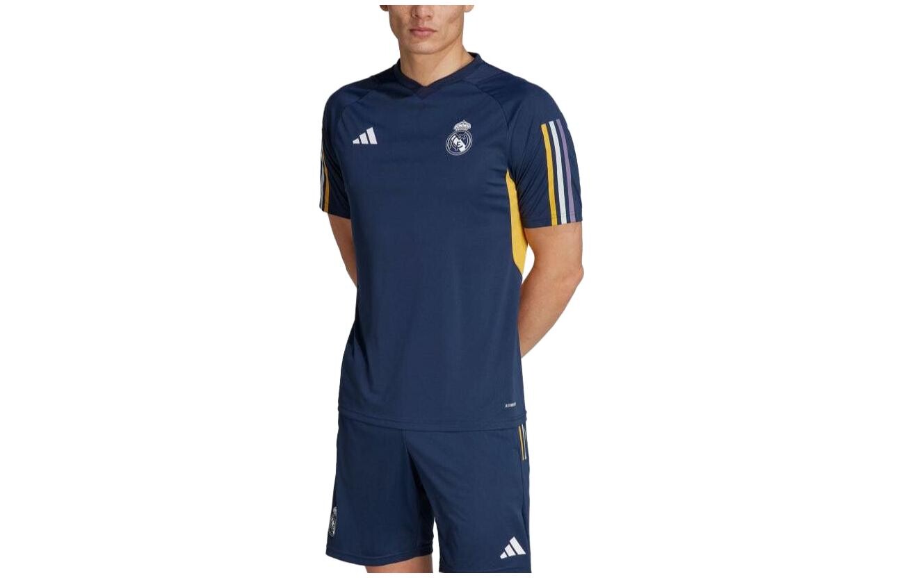 

Футбольная майка мужская темно-синяя Adidas, темно-синий