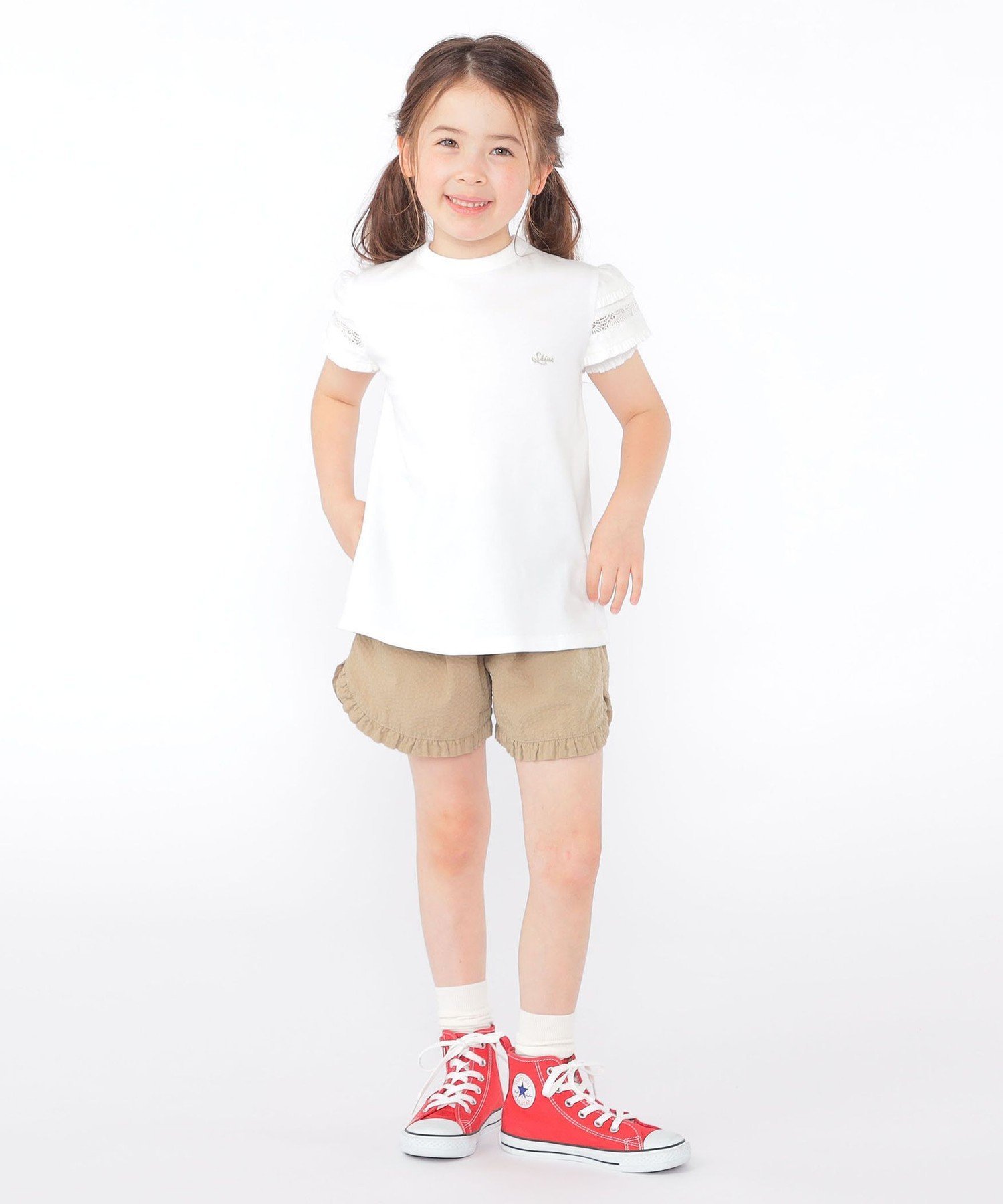 Детские шорты SHIPS: 100–130 см / <Влагоотводящие> с оборками SHIPS KIDS, Beige — фото 3