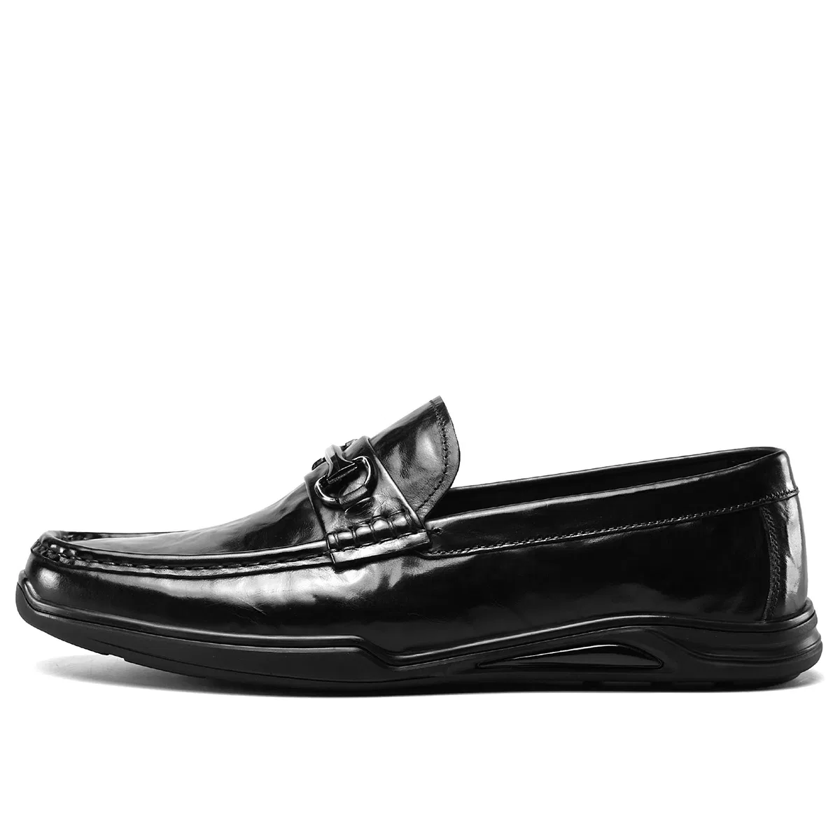 Лоферы Gommino из натуральной кожи YEARCON Black