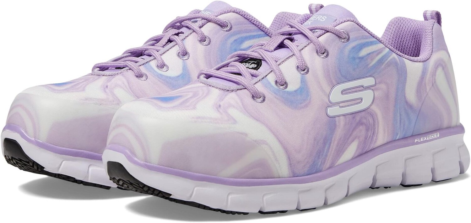 

Кроссовки Sure Track Comp Toe SKECHERS Work, цвет Purple/White