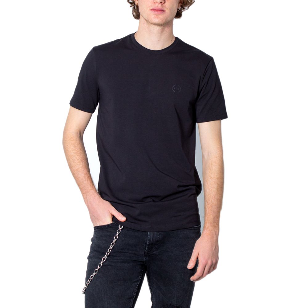 

Черная хлопковая футболка Armani Exchange
